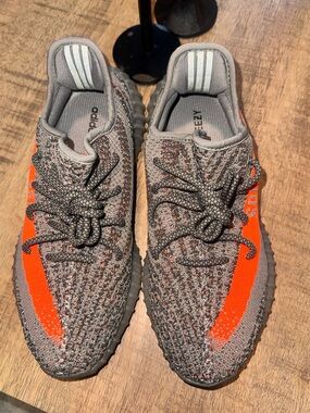 adidas Yeezy Boost 350 V2 Grey with Orange Stripe